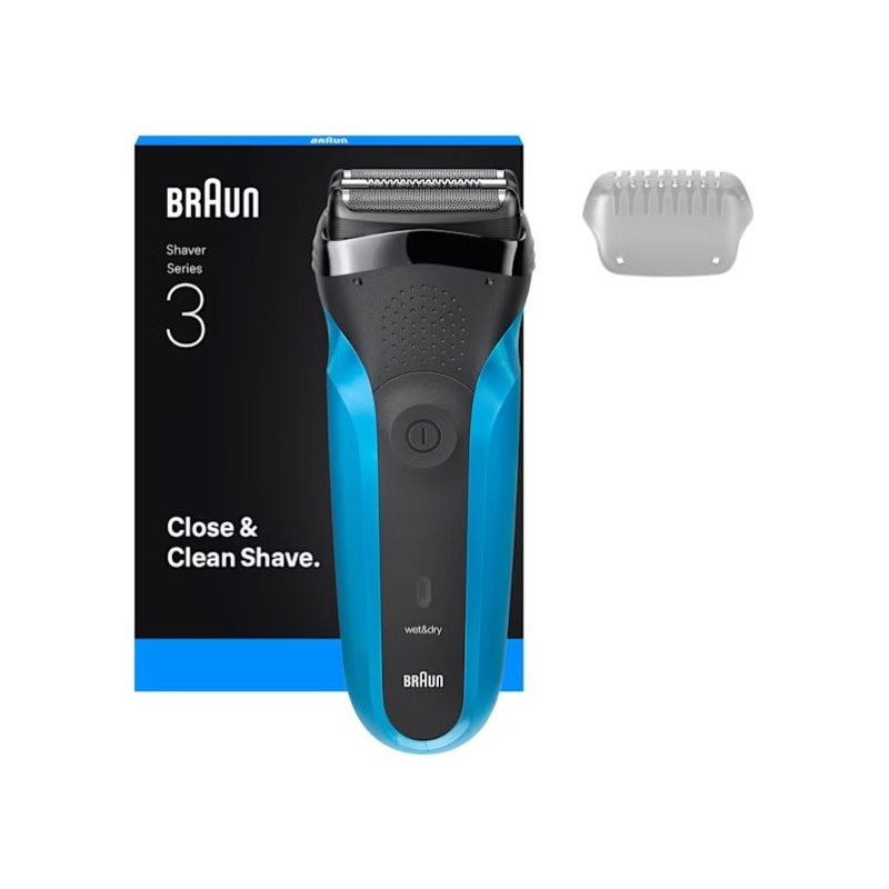 Braun Series 3 310s Barbermaskine Sort/Blå Braun Series 3 310s Barbermaskine Sort/Blå
